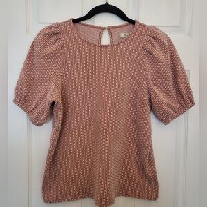 Madewell Floral Jacquard Puff Sleeve Tee